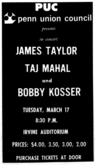 James Taylor / Taj Mahal / Bobby Kosser on Mar 17, 1970 [434-small]