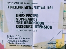 Unexpected / Supermarcy / The Obnoxious / Obscure Intension on Nov 30, 1991 [179-small]