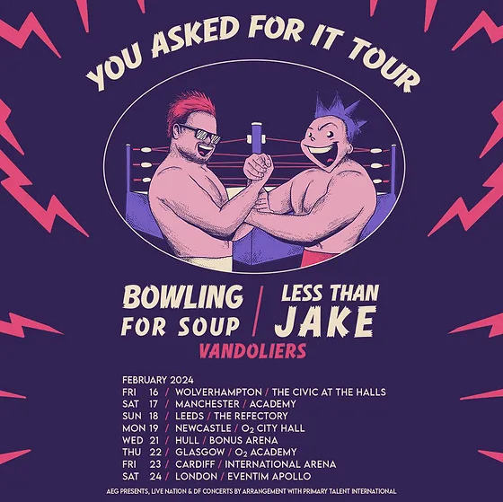 Feb 24, 2024 Bowling for Soup / Less Than Jake / Vandoliers at Eventim