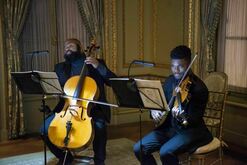 Eric Cooper and Edward W. Hardy performing in the Dinning Room at the Frick Collection (2018), tags: Edward W. Hardy, Eric Cooper, The Frick Collection, New York, New York, United States, Advertisement, Crowd, Stage Design, The Frick Collection - Edward W. Hardy / Eric Cooper / The Frick Collection on Feb 2, 2018 [610-small]