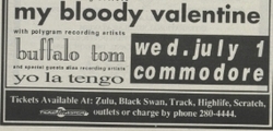 My Bloody Valentine / Yo La Tengo / Buffalo Tom on Jul 1, 1992 [462-small]