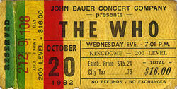 The Who / The Clash / T-Bone Burnett on Oct 20, 1982 [114-small]