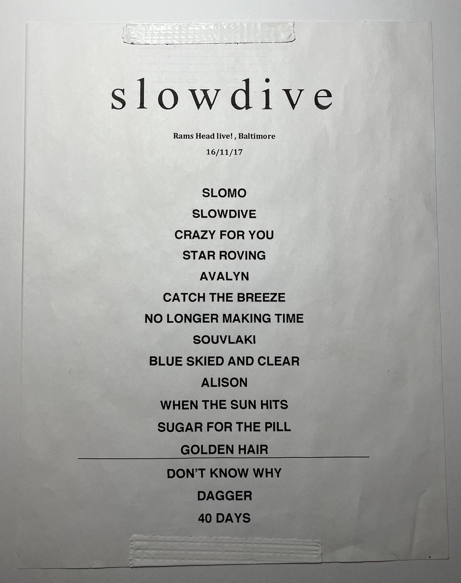 Slowdive Setlist 2025 Amanda Parr