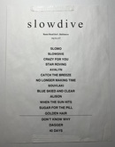 Slowdive setlist, tags: Setlist - Slowdive / Cherry Glazerr on Nov 16, 2017 [532-small]