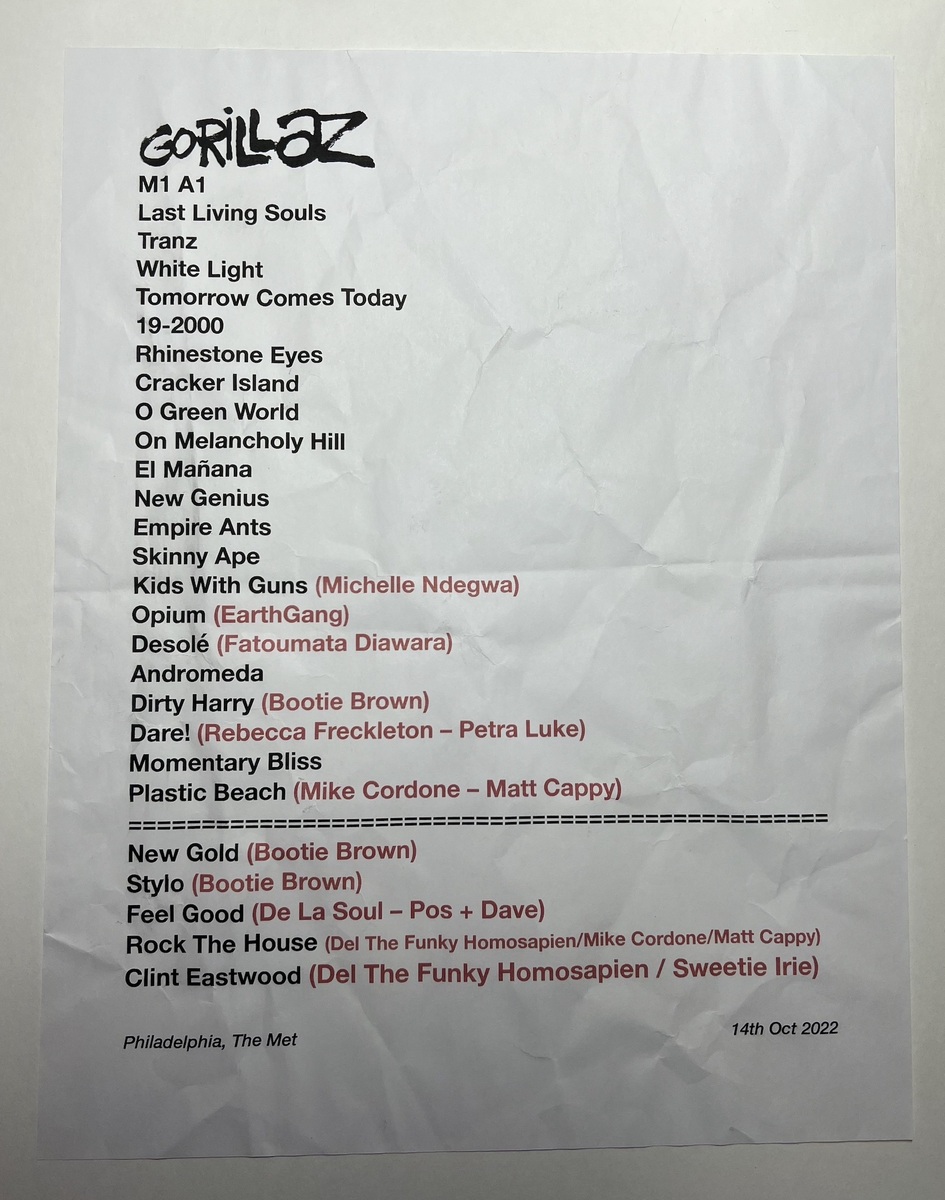 Gorillaz Concert & Tour History (Updated for 2023) Concert Archives