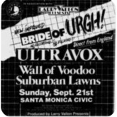 Ultravox / Wall Of Voodoo / Suburban Lawns on Sep 21, 1980 [886-small]