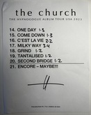 The Church setlist, tags: Setlist - The Church on Mar 29, 2023 [930-small]