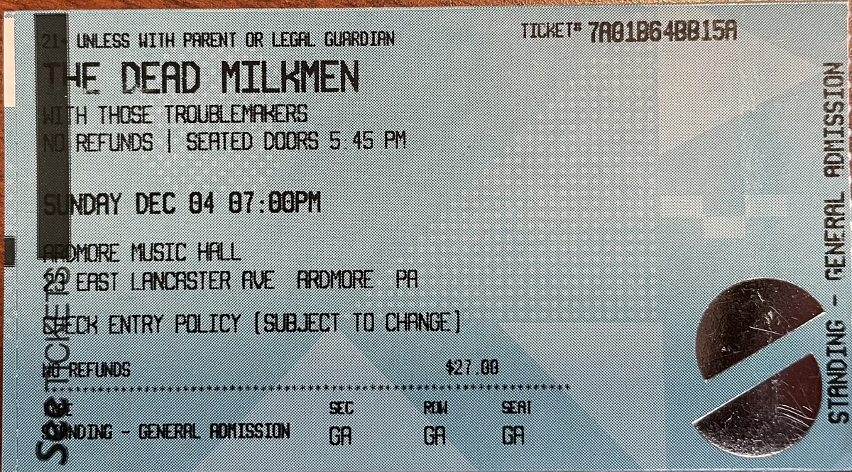 The Dead Milkmen Concert & Tour History (Updated for 2023 2024