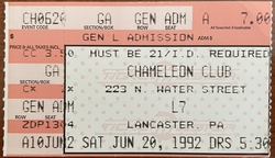 L7 / Love Battery / Anthrophobia on Jun 20, 1992 [821-small]