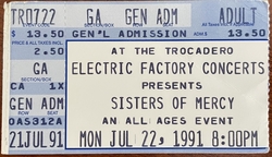 The Sisters of Mercy on Jul 22, 1991 [837-small]