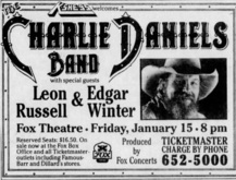 The Charlie Daniels Band / Leon Russell / Edgar Winter on Jan 15, 1988 [209-small]