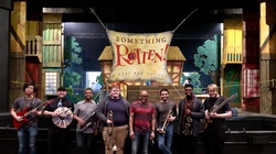 (L-R) Jerry Ko, Brian Jaffe, Alex Burse, Natalie Sylva-Brown, Trent Hines, Christopher Vasquez, Edward W. Hardy, and Micah Thole, tags: Alex Burse, Brian Jaffe, University of Northern Colorado Artists, Trent Hines, Edward W. Hardy, Micah Thole, Jerry Ko, Christopher Vasquez, Natalie Sylva-Brown, Greeley, Colorado, United States, Stage Design, Langworthy Theatre - Something Rotten! on Mar 3, 2022 [417-small]