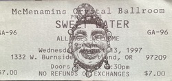 Ticket Stub, Sweet Water on Aug 13, 1997 [734-small]