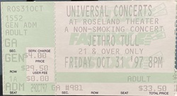 Ticket Stub, Jethro Tull on Oct 31, 1997 [735-small]