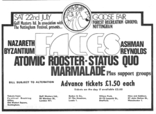 Rod Stewart / Faces / Atomic Rooster / Status Quo / Marmalade / Nazareth / Byzantium / Ashman Reynolds on Jul 22, 1972 [069-small]