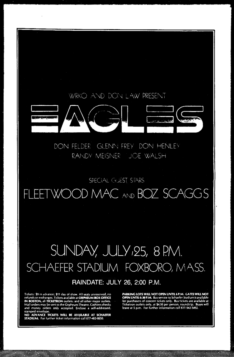 eagles fleetwood mac tour 1976