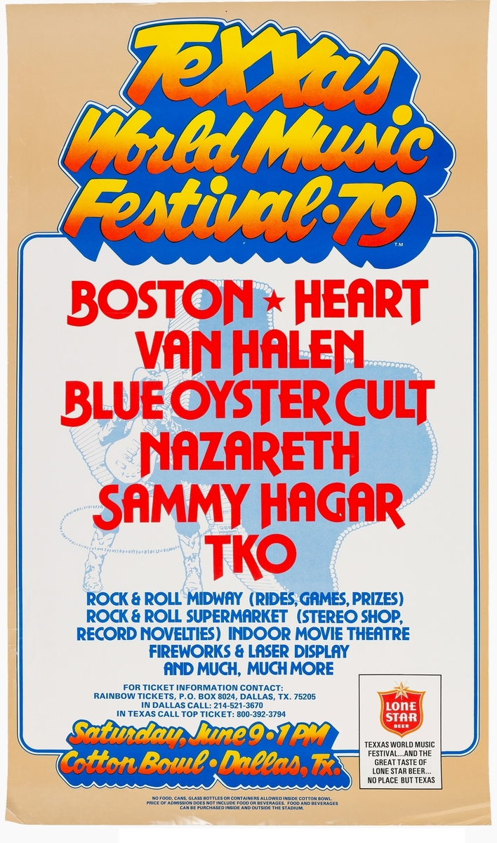 Jun 09, 1979: Texxas World Music Festival '79 (Texas Jam II) at