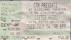 Ticket Stub, Sister Hazel / Patty Griffin on Jul 14, 1998 [975-small]