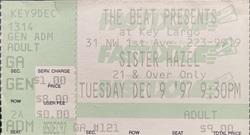 Ticket Stub, Sister Hazel / 17 Reasons Why on Dec 9, 1997 [980-small]