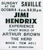 Jimi Hendrix / Crazy World of Arthur Brown / Johns Children / Crying Shames on Oct 8, 1967 [397-small]