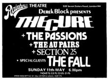 The Cure / The Fall / The Passions / Au Pairs / Section 25 on May 11, 1980 [458-small]