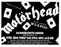 Motörhead / Weapon on Nov 27, 1980 [467-small]