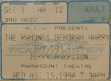 Ramones / Deborah Harry / The Tom Tom Club on Aug 15, 1990 [988-small]