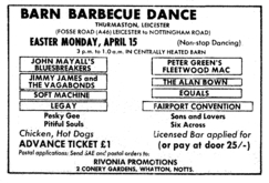John Mayall & The Bluesbreakers / Fleetwood Mac / Jimmy James And The Vagabonds / The Alan Bown / Soft Machine / The Equals / Legay / Fairport Convention / Pesky Gee! / Sons And Lovers / Six Across on Apr 15, 1968 [126-small]