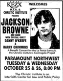 Jackson Browne / Danny O'Keefe / Barry Crimmins on Oct 26, 1988 [378-small]