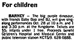 Barney Live on Oct 28, 1995 [601-small]