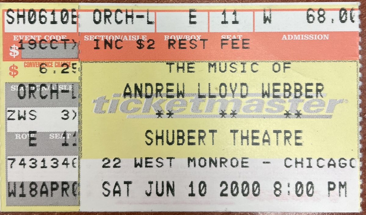"Music of Andrew Lloyd Webber" Concert & Tour History | Concert Archives