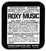 Roxy Music / Wild Turkey / Lloyd Watson on May 26, 1973 [278-small]