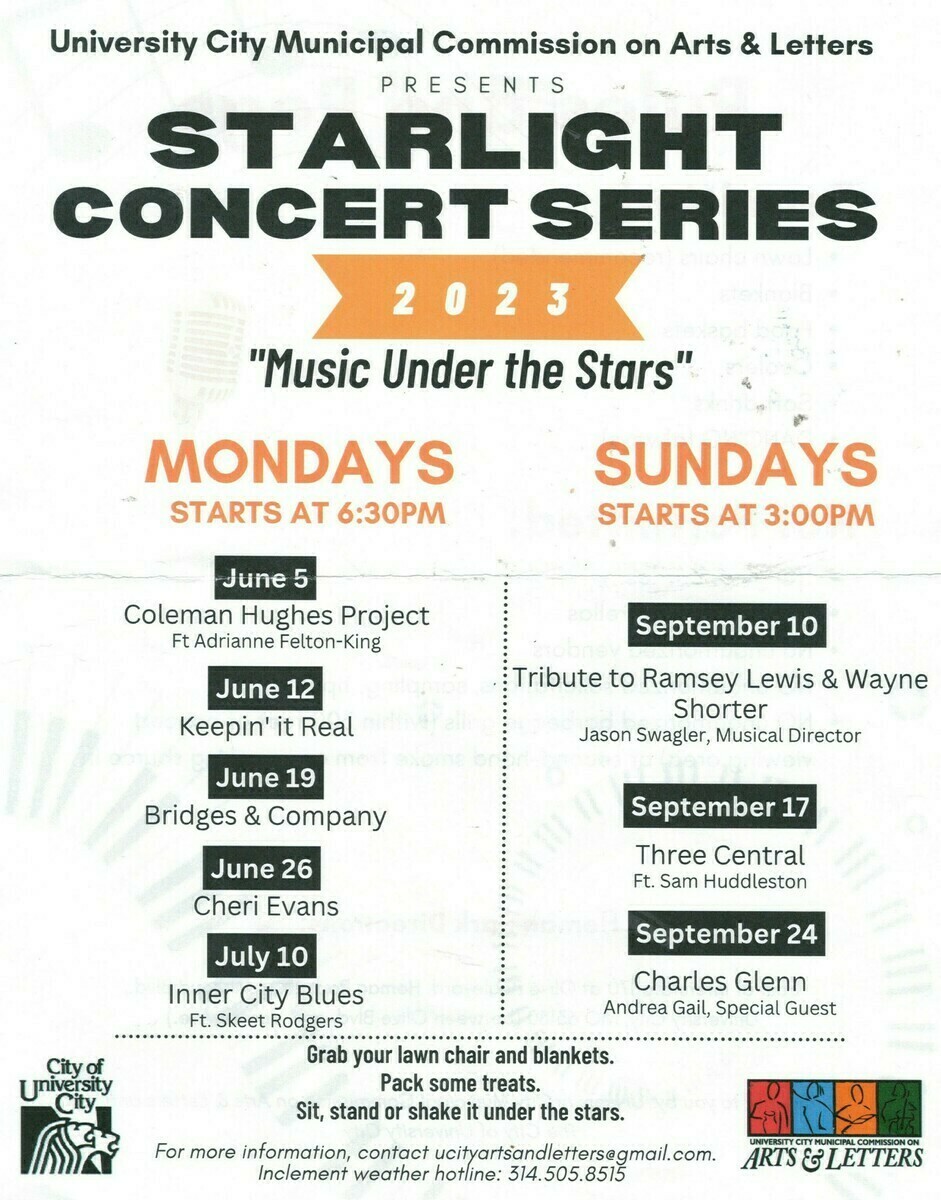 Concert History of Heman Park University City, Missouri, United States