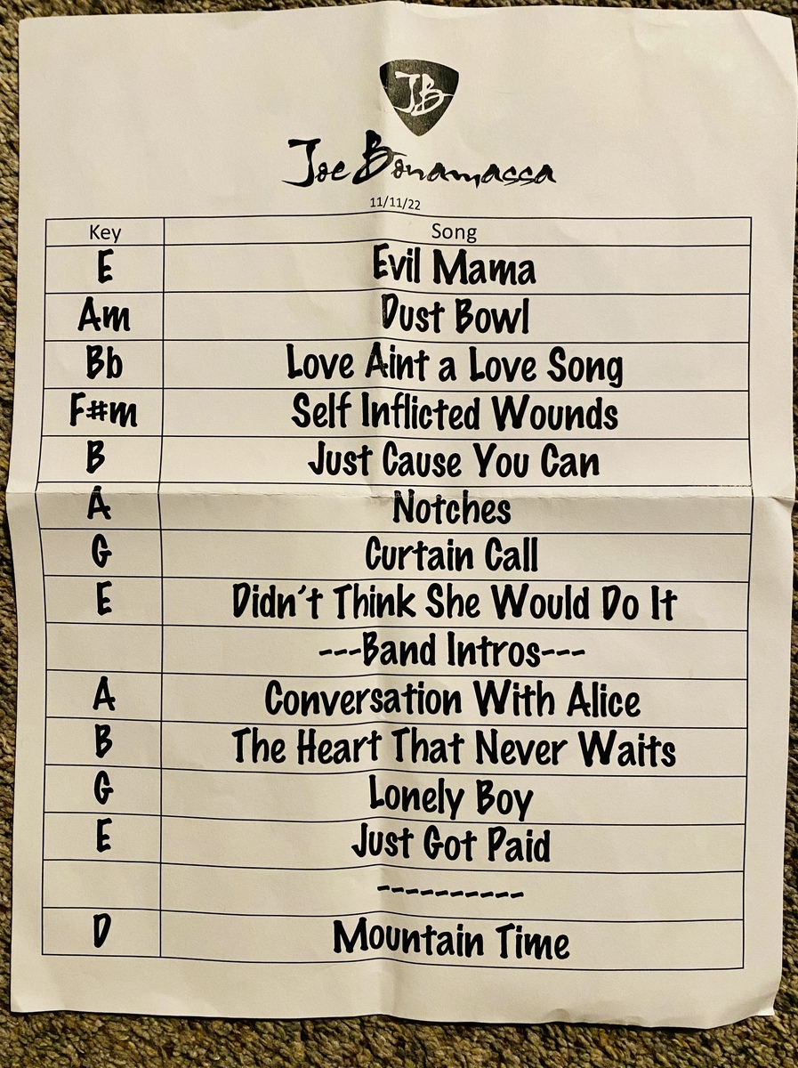 Joe Bonamassa Concert & Tour History (Updated for 2023 2024