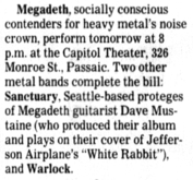 Megadeth / Sanctuary / Warlock on Apr 23, 1988 [188-small]