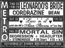 Leonardo's Bride / Cordrazine / Bean  on Aug 29, 1997 [225-small]