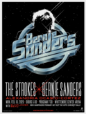Show poster, tags: Gig Poster - The Strokes / Bernie Sanders / Sunflower Bean on Feb 10, 2020 [579-small]