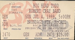 Ticket Stub, The Robert Cray Band / Big Head Todd & The Monsters on Jul 4, 1999 [763-small]