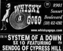 System of a Down / SX10 / Xero / Deicide / Chinga Monkey / 5 Finger Discount on Nov 14, 1997 [015-small]