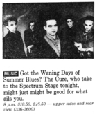 The Cure / Shelleyan Orphan on Aug 23, 1989 [000-small]