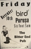 Concert Poster, Bird 3 / Purusa / Six Foot Sam on Nov 30, 2001 [796-small]