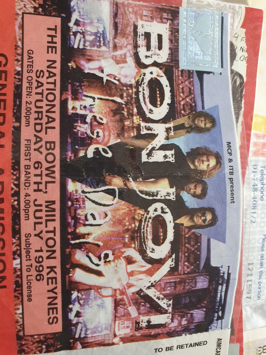 Bon Jovi 1989年Milton Keynesライブチケット半券 Bon Jovi 1989年Milton Keynesライブチケット半券 Bon Jovi 1989