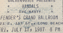 Vandals / Dag Nasty on Jul 17, 1987 [657-small]