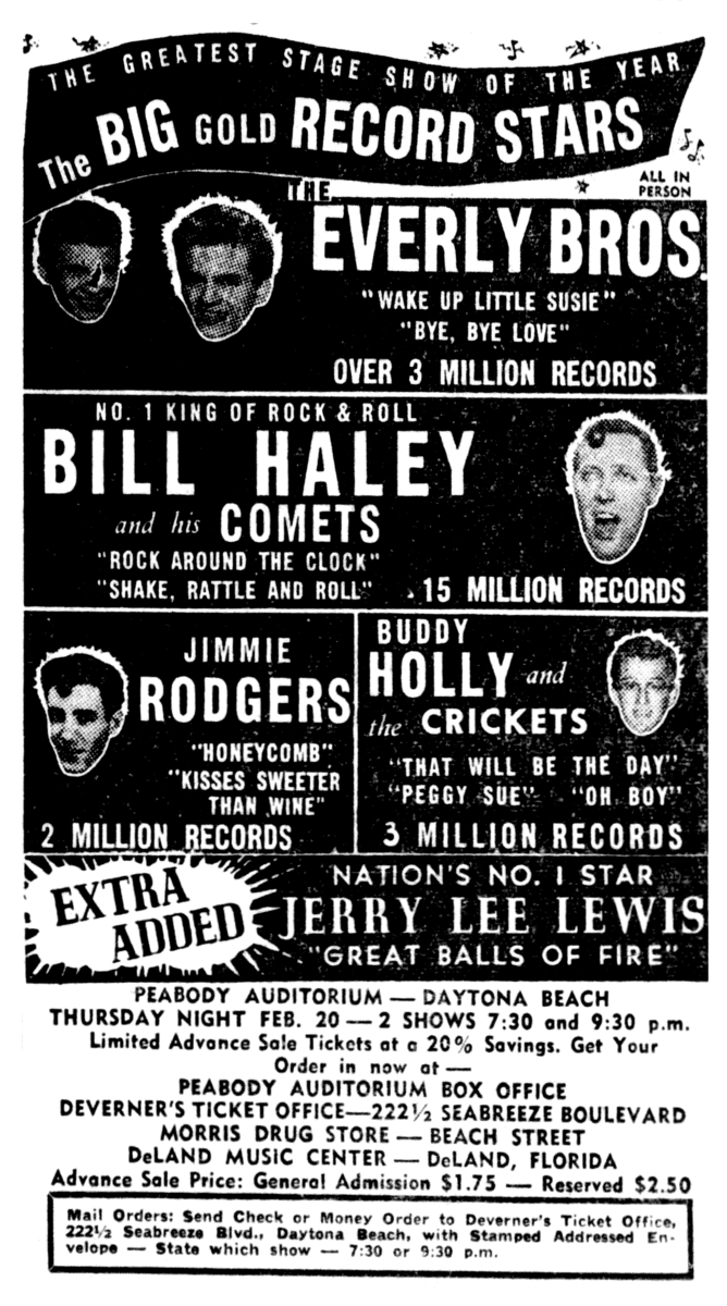 Concert History of Peabody Auditorium Daytona Beach, Florida, United