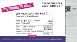 Ticket, Jon Anderson / The Paul Green Rock Academy on Jul 12, 2023 [072-small]