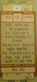 The Psychedelic Furs / New Math on Jul 12, 1981 [202-small]