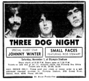 Three Dog Night / Johnny Winter / Small Faces / Rod Stewart on Nov 7, 1970 [587-small]