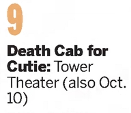 Death Cab for Cutie / Charly Bliss on Oct 10, 2018 [601-small]
