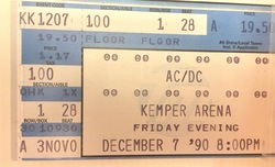 Front row! Angus was slinging sweat! It was awesome! , love/hate / AC/DC on Dec 7, 1990 [636-small]