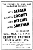 Pete Seeger / Michael Cooney / Jean Ritchie / Michael Cooney / Jean Ritchie / Chris Smither on Mar 16, 1969 [823-small]